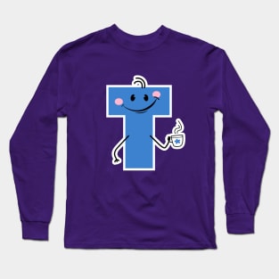 Alphabet Letter T for Kids - Playful and Funny Initial, Ideal for Thoughtful Gifts Long Sleeve T-Shirt